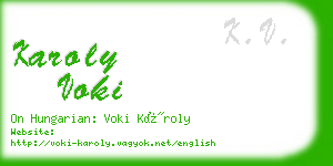 karoly voki business card
